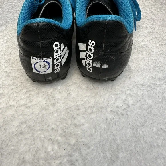 Adidas TRXFG Boys‎ Soccer Cleats Size 4 Black White Blue F48 - Picture 4 of 5